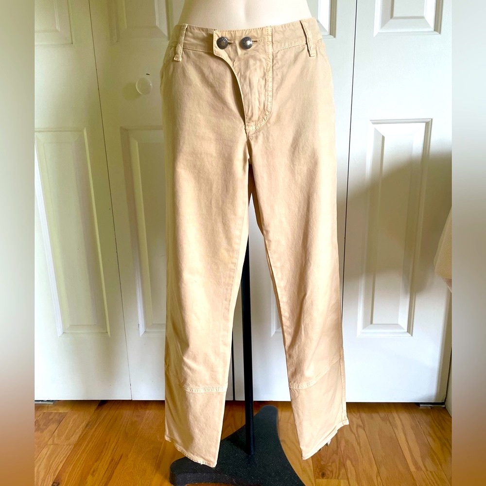ERMANNO SCERVINO Women Beige Cotton Cropped Pants 6/42